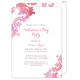 Pink Watercolor Damask Invitations Image 6 of 11